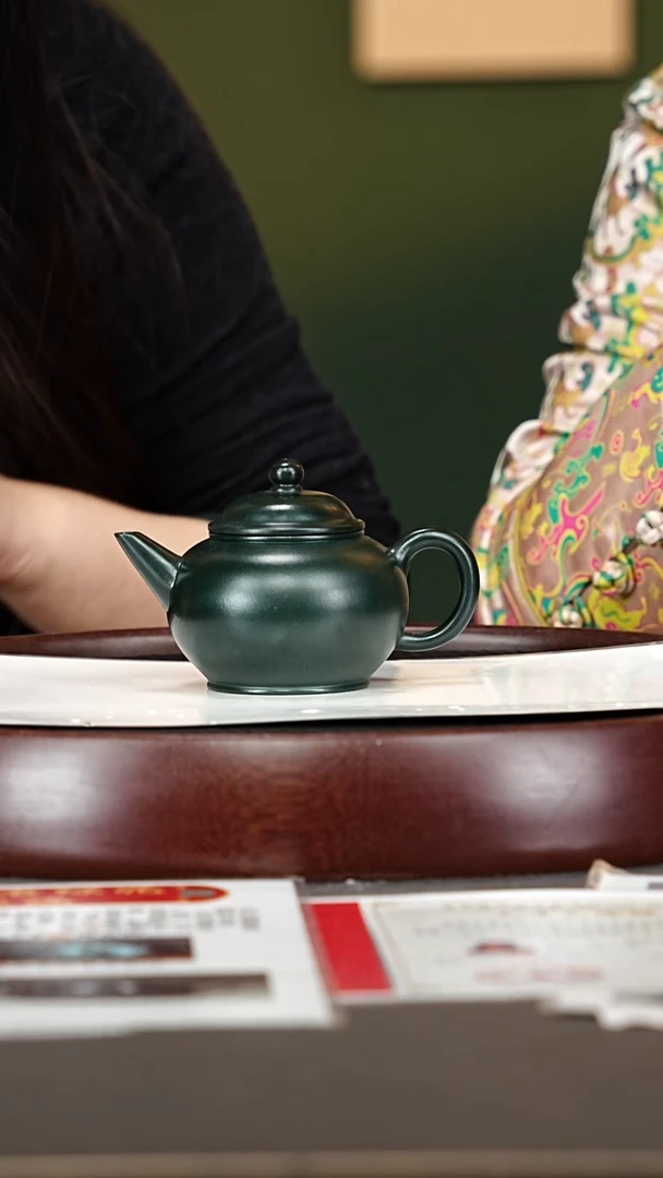 茶壶紫砂36杨建英 水平 绿泥柴烧180cc