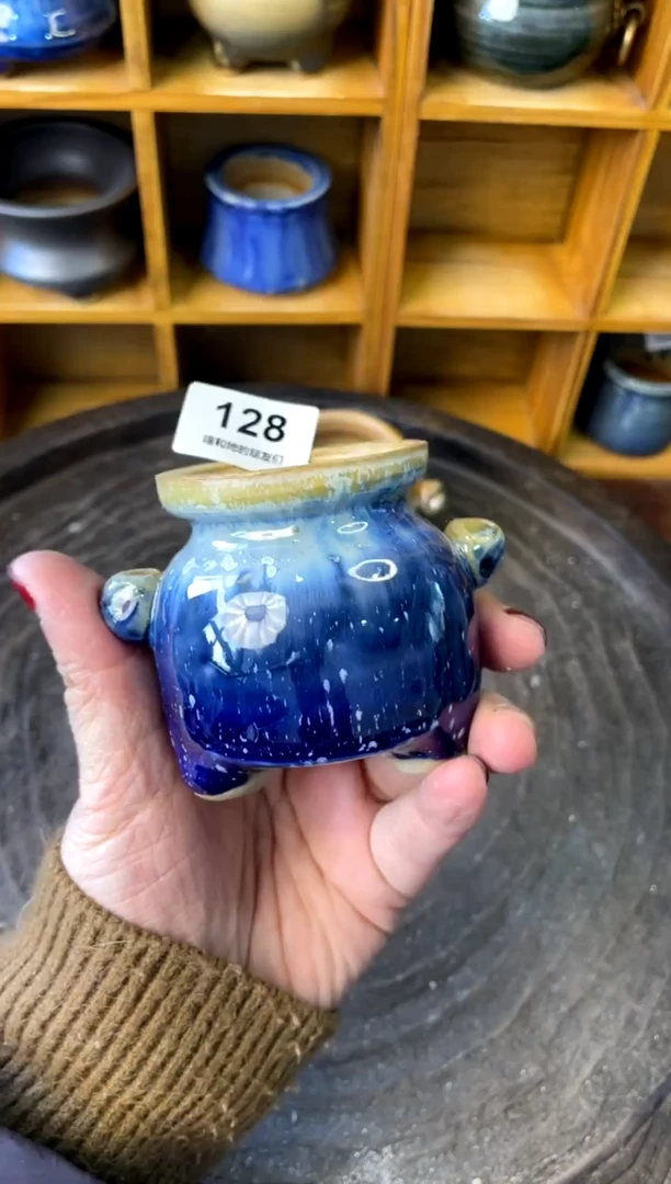 【闪购商品】陶128 内口4.5【喵喵团圆多肉盆】