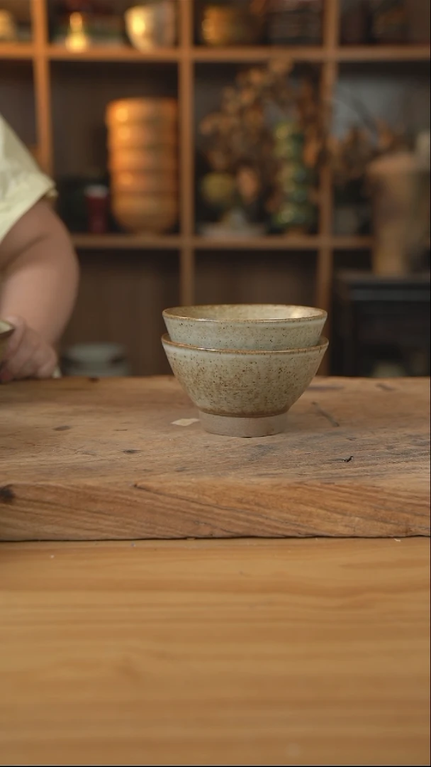 奶奶系列的斗笠碗2个