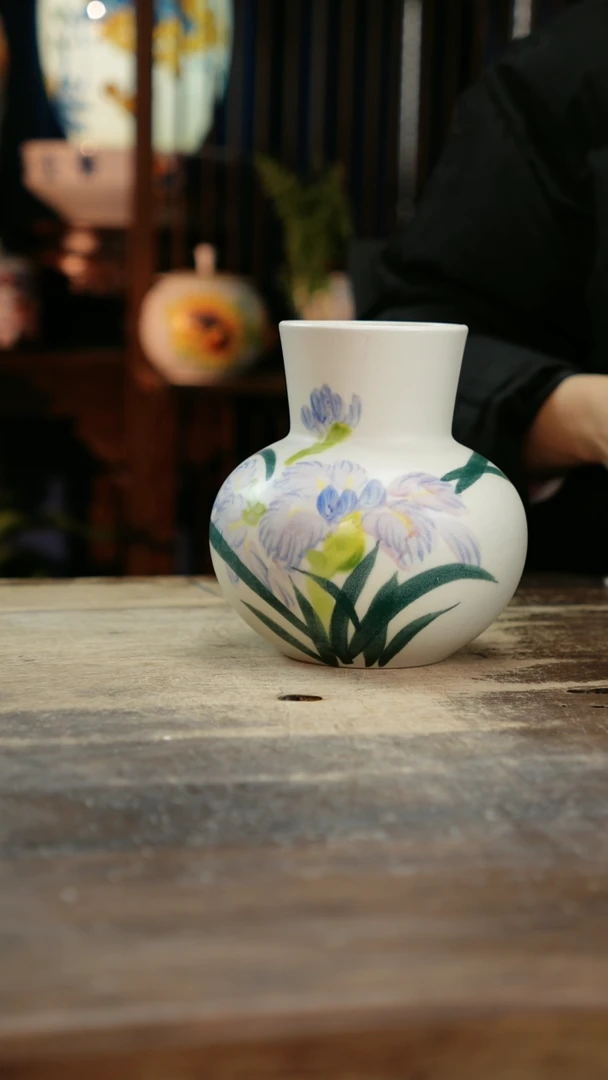 【闪购商品】瓷片景德镇纯手工釉下彩精品花瓶