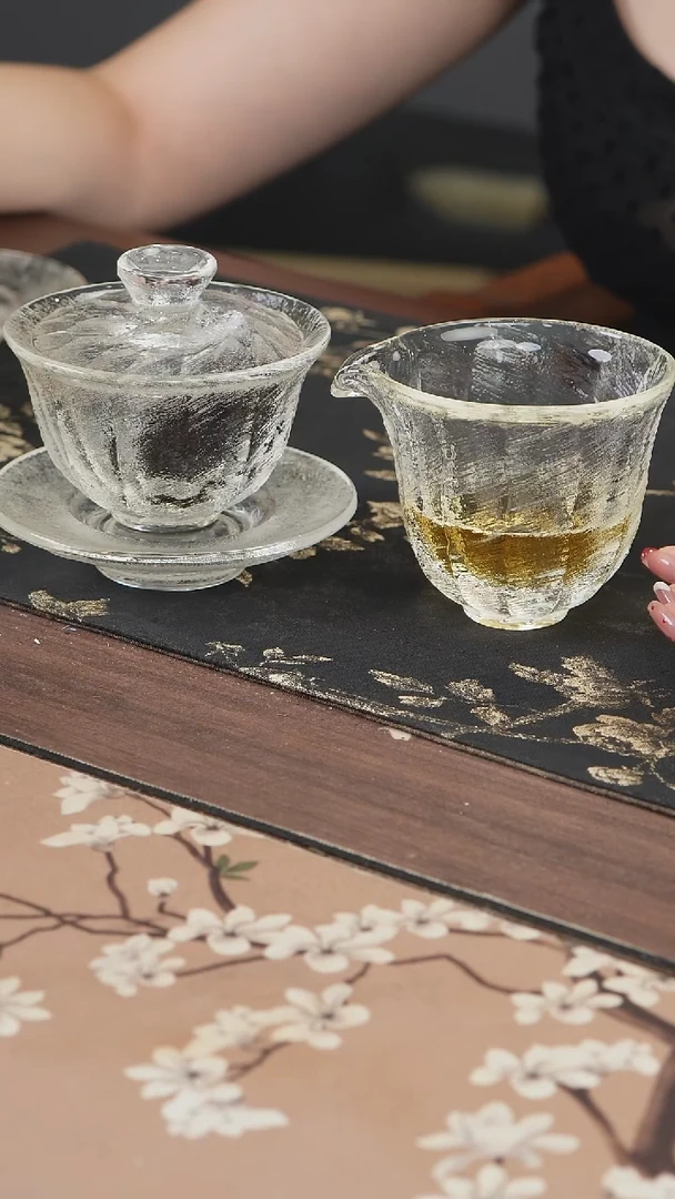 手工艺品琉璃王****l橘瓣盖碗1原矿水晶杯垫1君子公道1