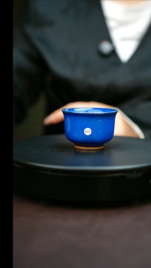 499#原矿钧瓷炉钧釉直口杯