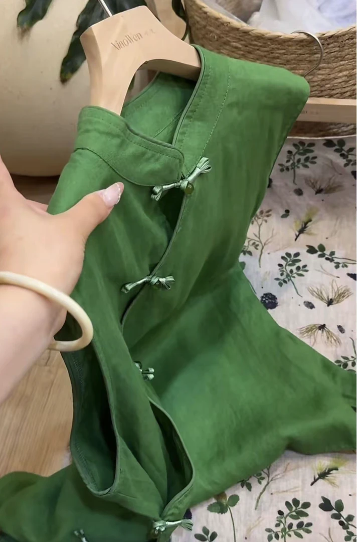 现货-运费补贴气质宽松百搭减龄显瘦时尚新中式洋气优雅设计感131