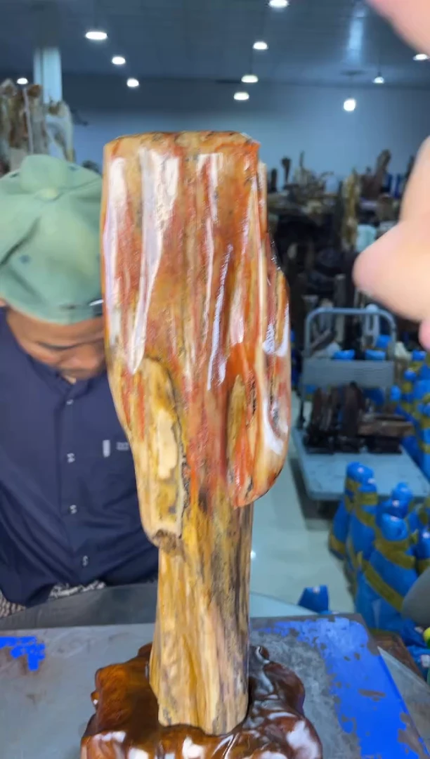 未镶嵌摆件硅化玉10