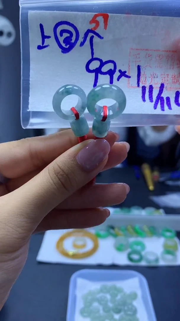 未镶嵌定制翡翠甜甜圈#99元多样性拍一发一毛货需抛光