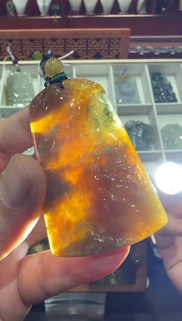 未镶嵌挂件翡翠财***来A货翡翠多样性孤品