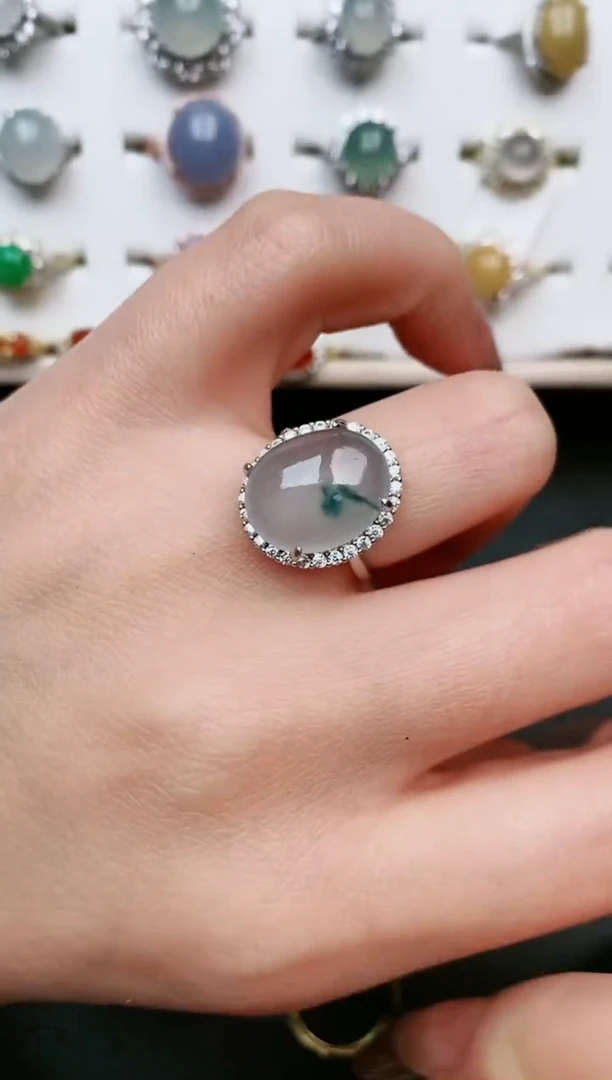 【闪购商品】翡翠戒指银S925镶嵌....