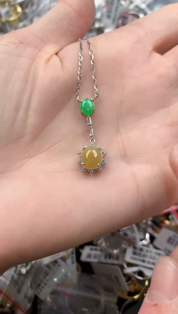 银S925镶嵌戒指翡翠2222--------7