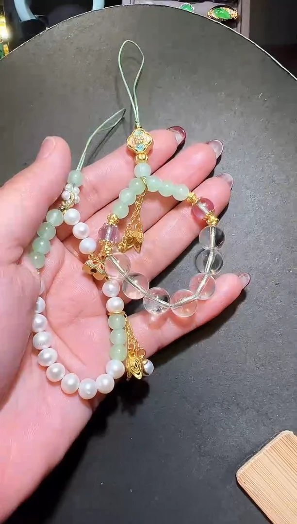 【闪购商品】淡水珍珠手机链未镶嵌珍珠手机链（两件）