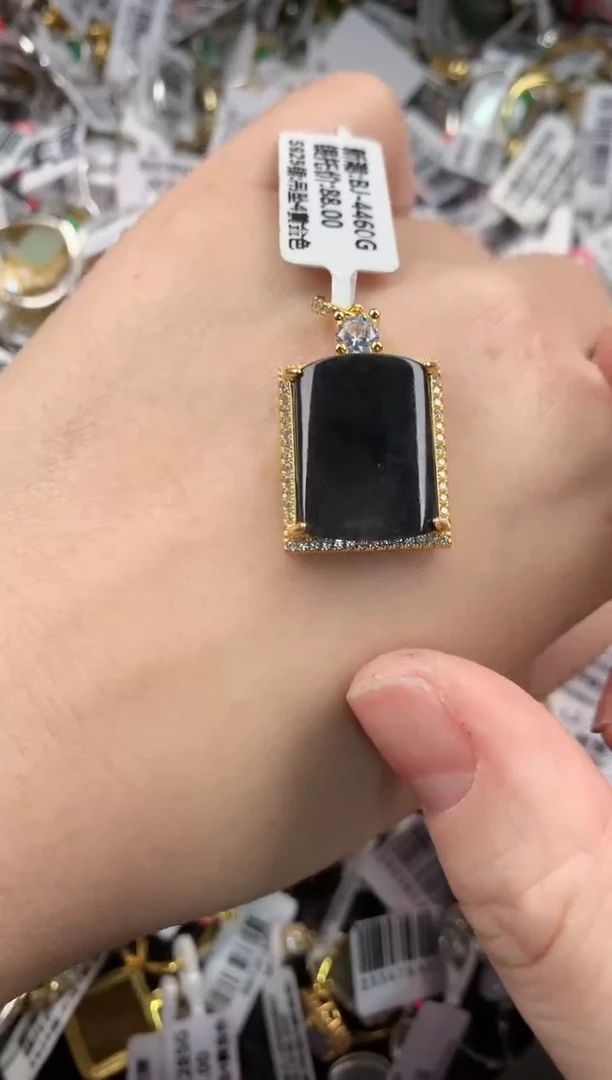银S925镶嵌戒指翡翠101010---2