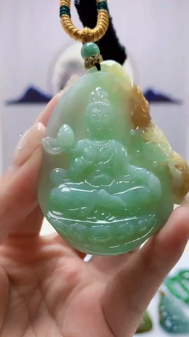 定制翡翠未镶嵌4898ms-毛货挂件122