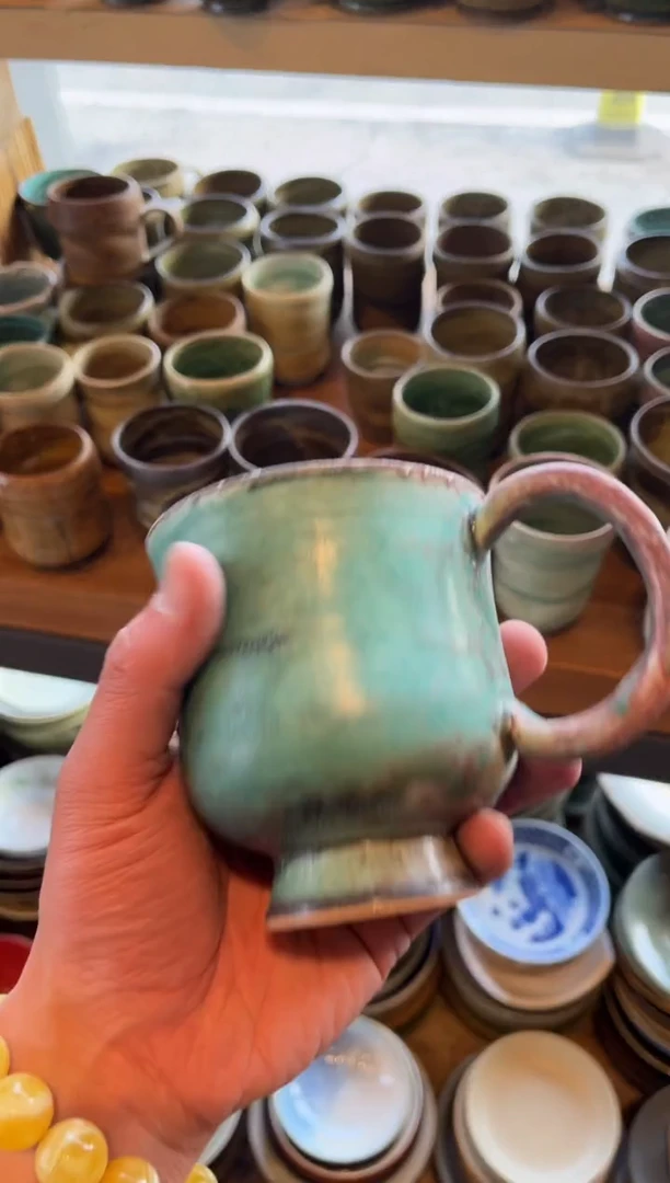 【闪购商品】瓷片987微瑕苏打绿咖啡杯