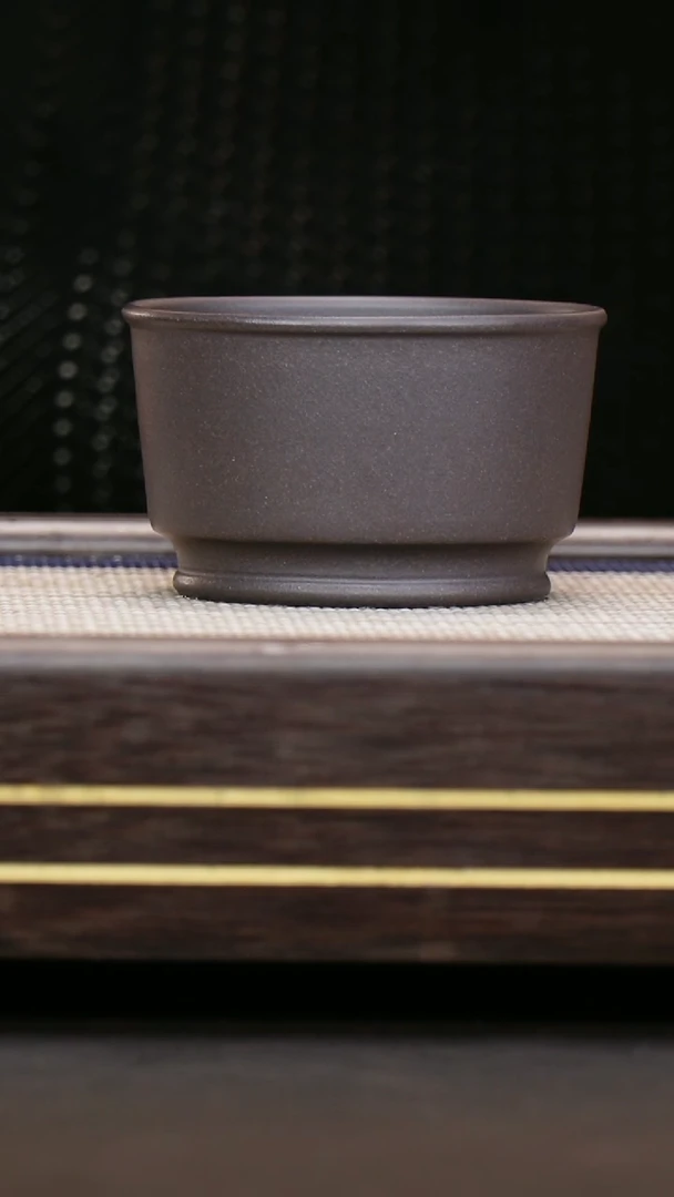 茶壶紫砂清灰紫泥 宽口杯