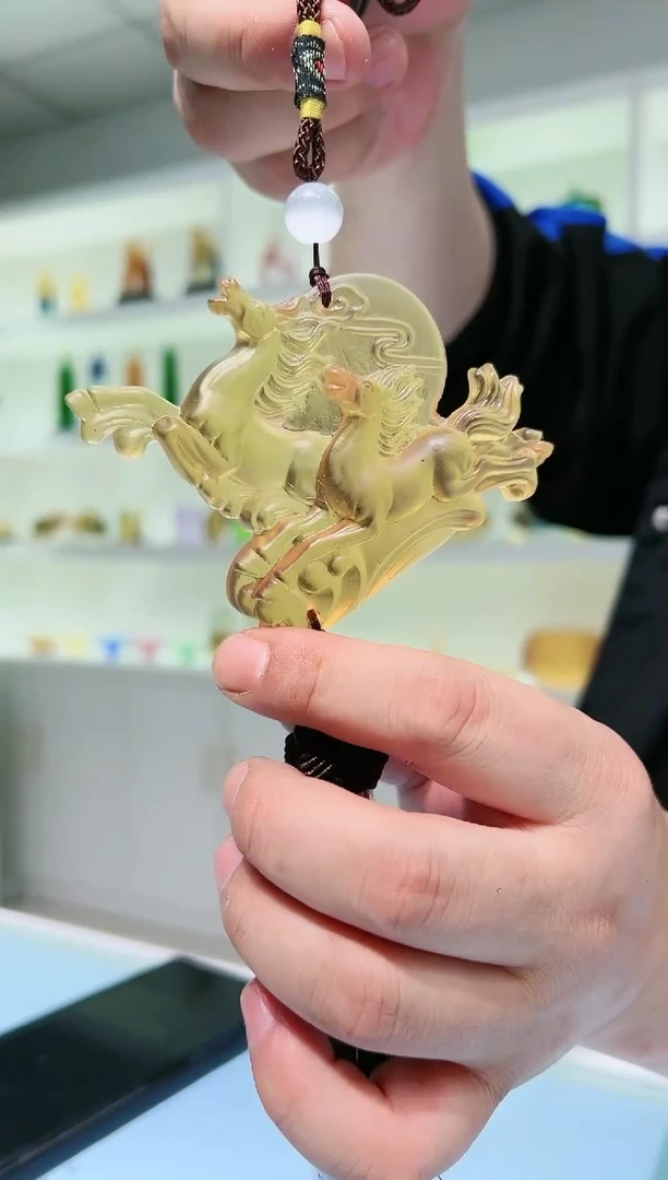 【闪购商品】茶宠古法琉璃马到成功双马