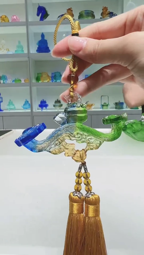手工艺品琉璃古法琉璃车挂
