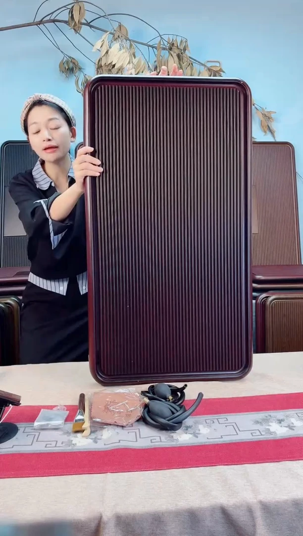 千川红色茶盘90*50*5