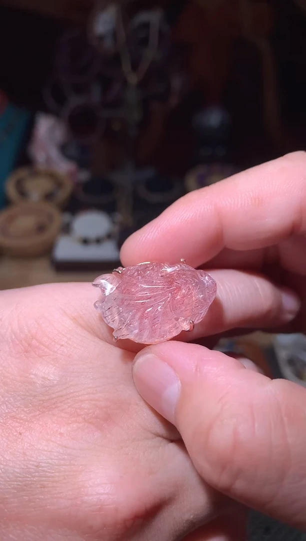 水晶珠宝半成品未镶嵌红发超七锦鲤戒指，