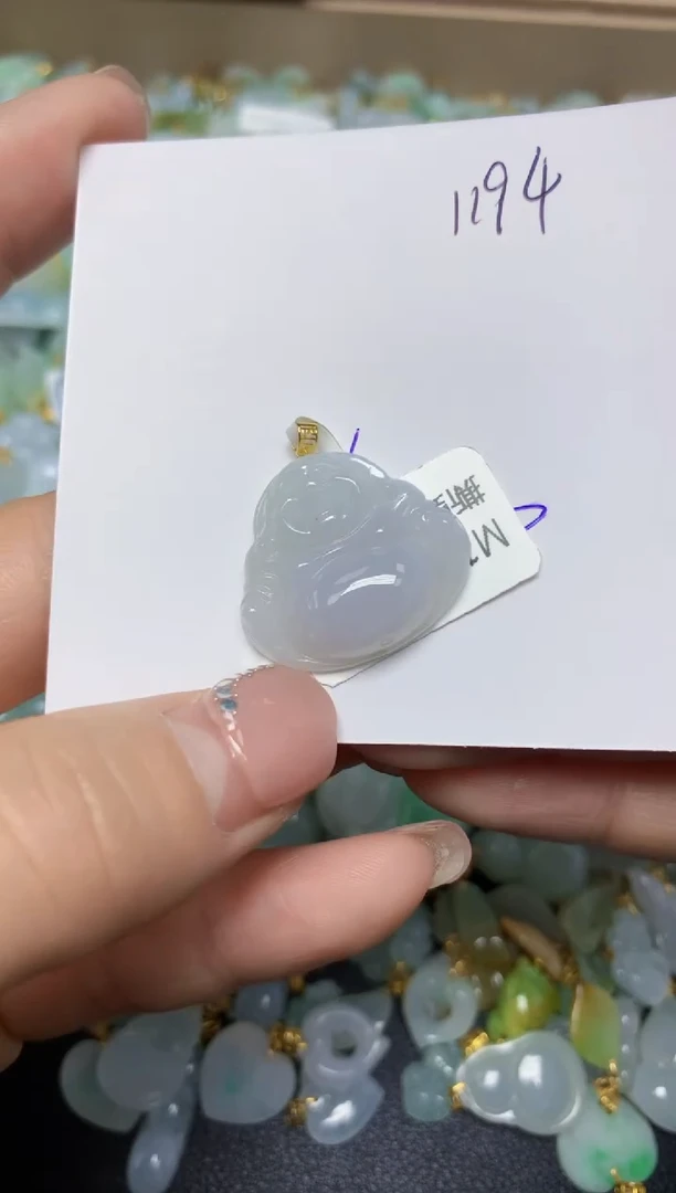【闪购商品】翡翠挂件18K金镶嵌 天然翡翠A货