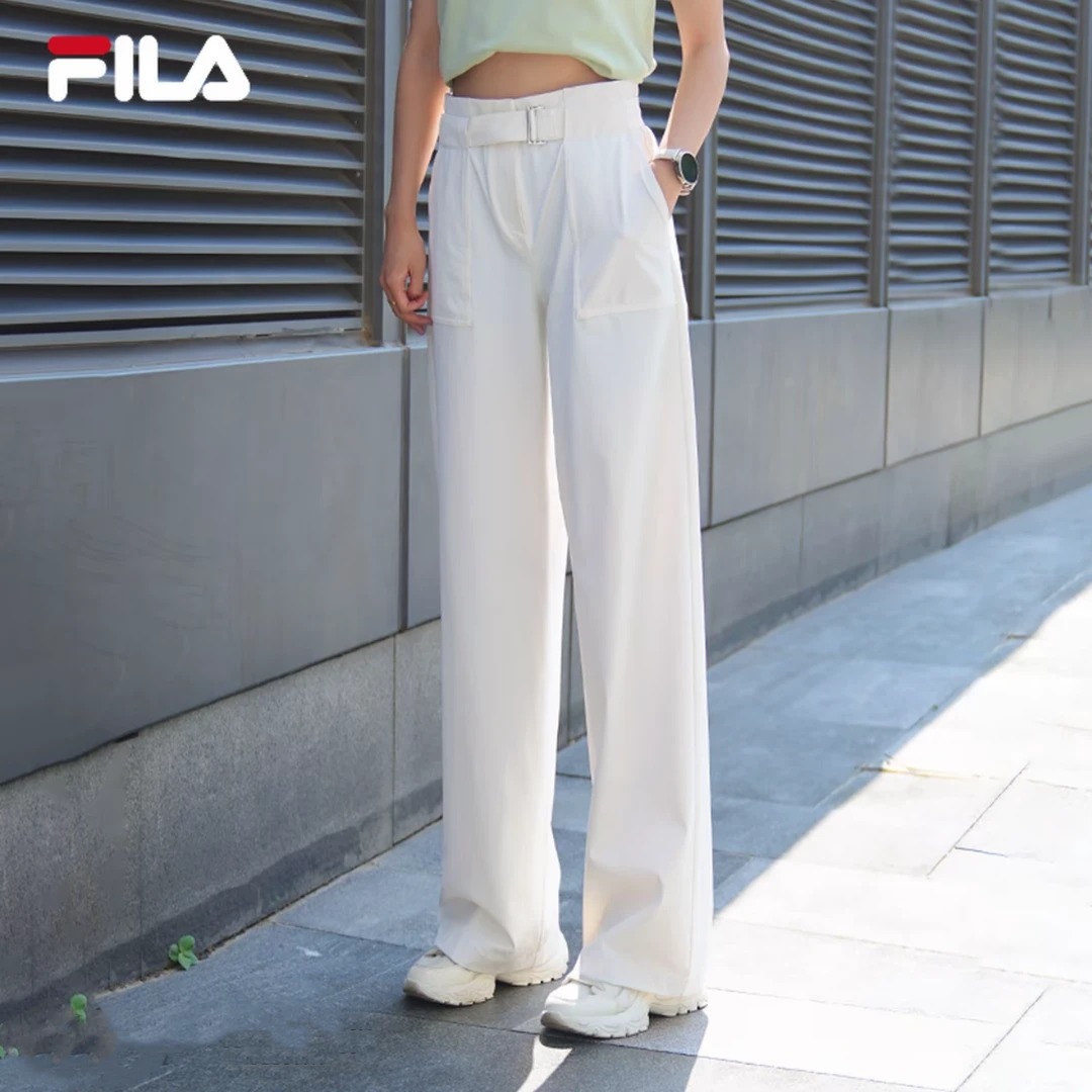 Fila女子时尚休闲梭织长裤F11W523801F