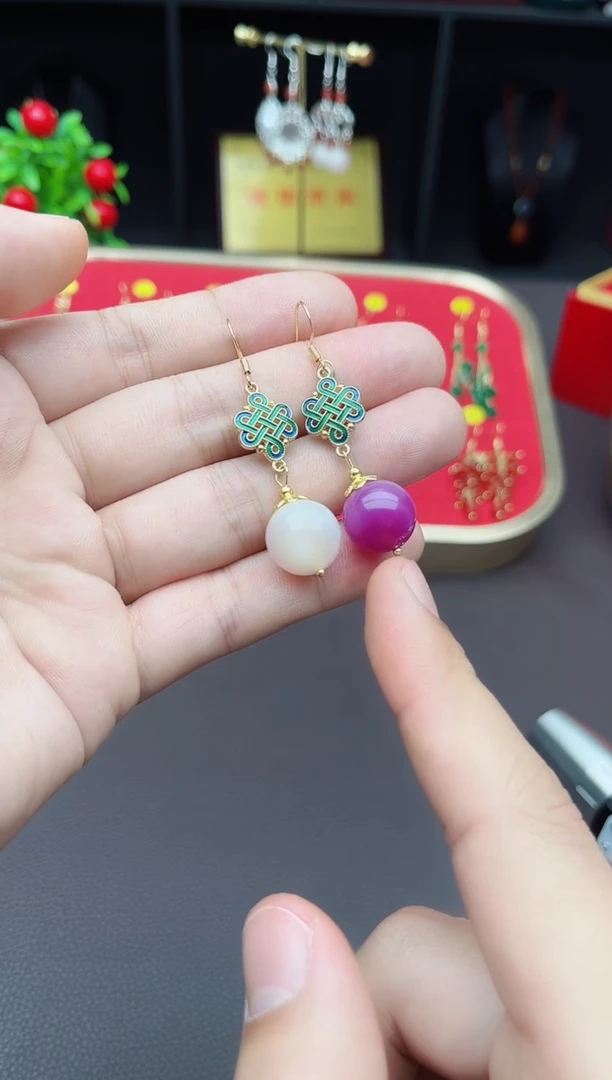 【闪购商品】玛瑙/玉髓耳钉银S925镶嵌425000