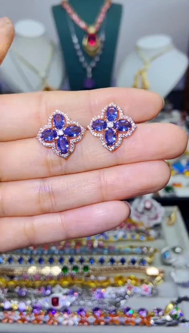 银S925镶嵌戒指烟晶1