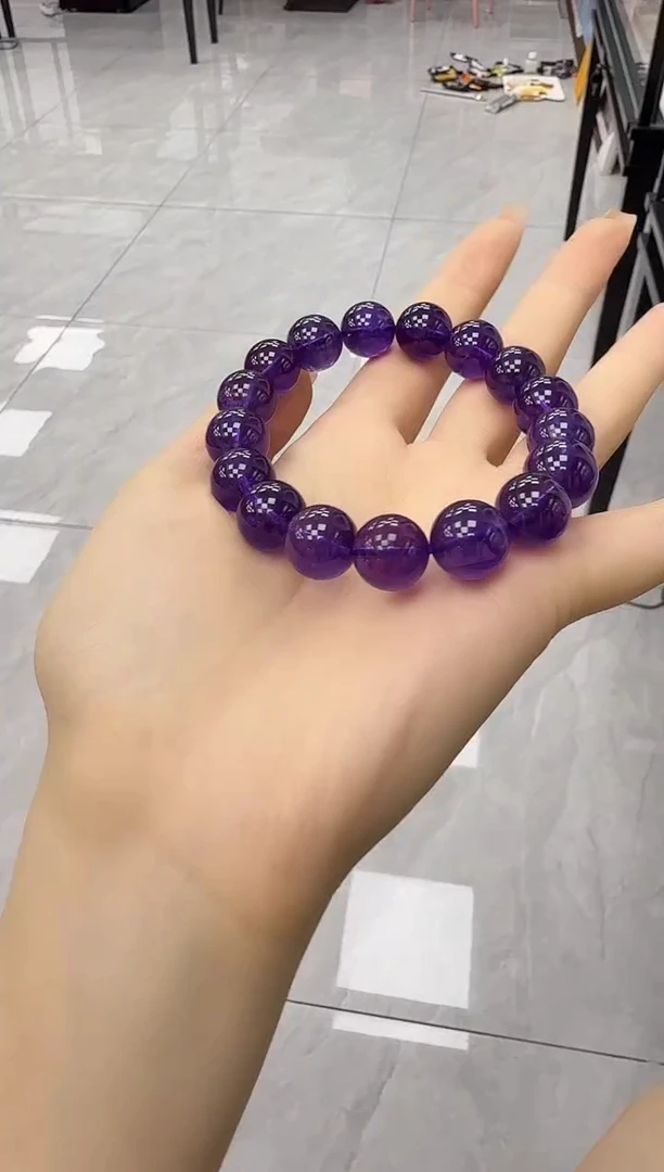 未镶嵌手串水晶黑加仑卡12+