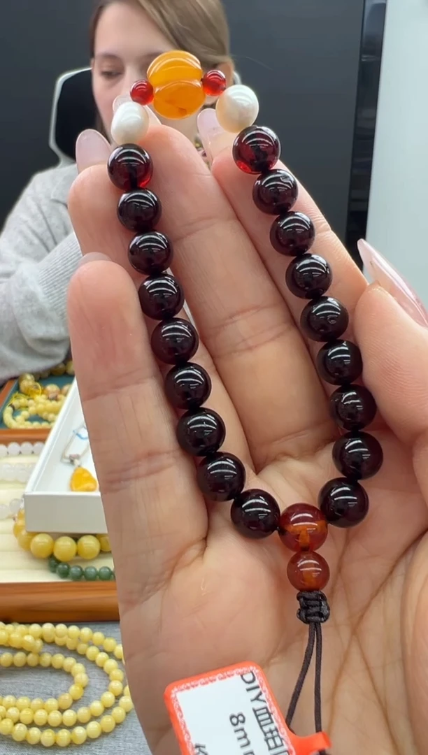 【闪购商品】琥珀手链未镶嵌25秒拍号