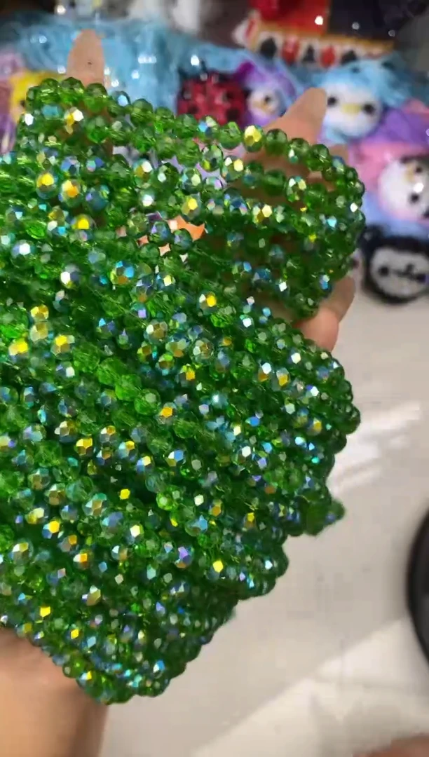 玻璃3086卡6水晶进口彩10条绿色