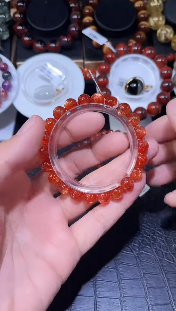 未镶嵌手链日光石豆*金太阳单圈手链