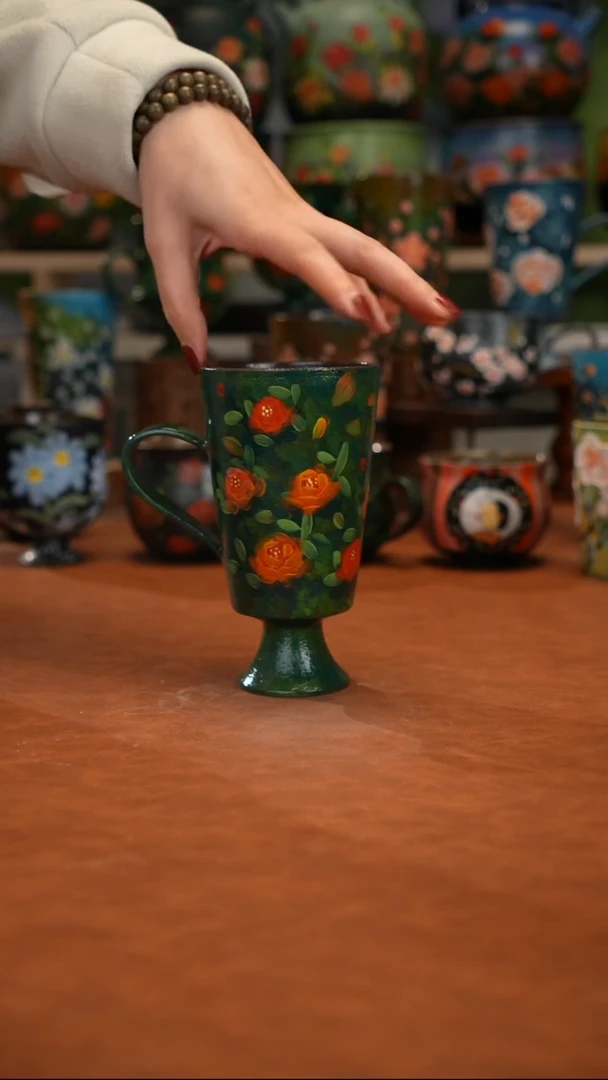 紫砂油画手绘釉下彩