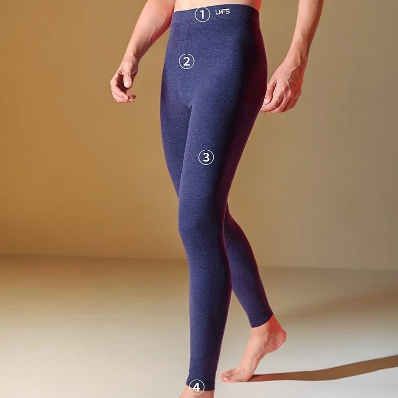 岚缈羊毛蚕丝男女冬季保暖保底裤XY607