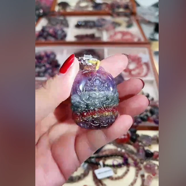 【百晶灵儿】天然水晶极光23 吊坠定制款