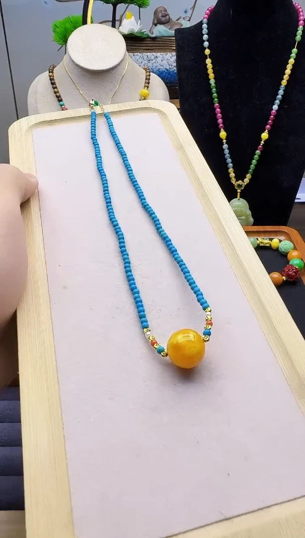14K金镶嵌颈饰蜜蜡X35