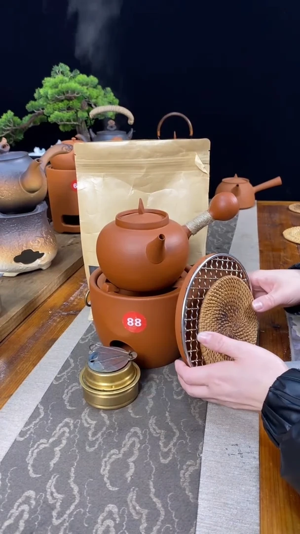 【闪购商品】炭炉+壶+酒精灯+底座+壶垫+烤网+碳