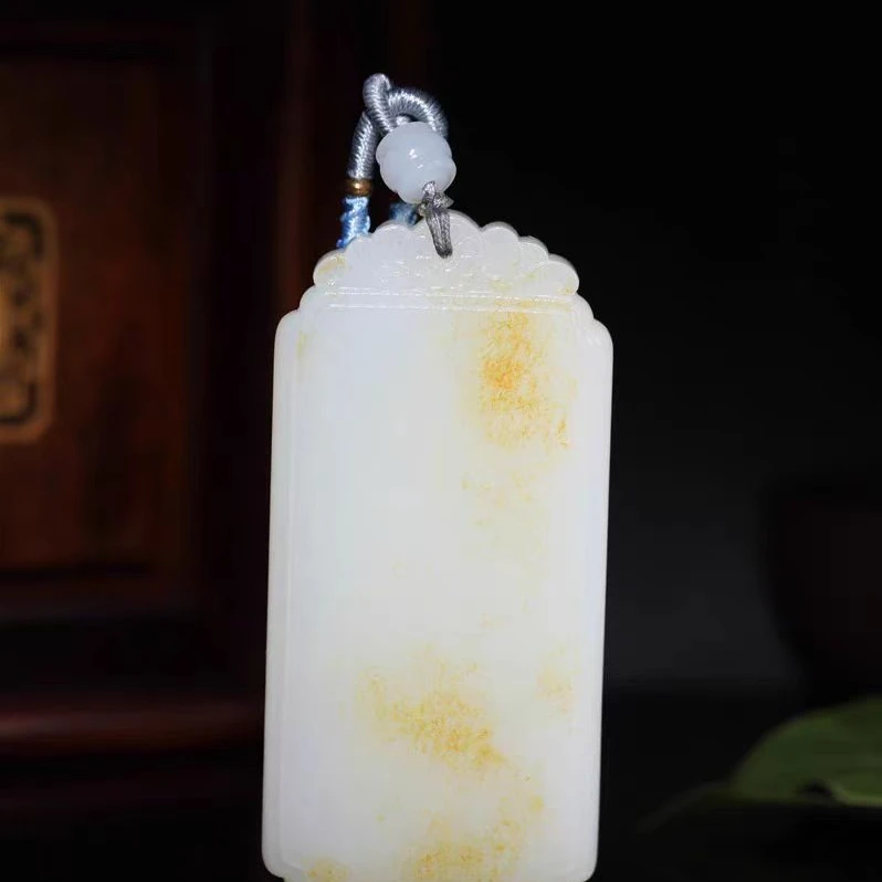 非金属珐琅吊坠 新疆白皮无事牌吊坠挂件