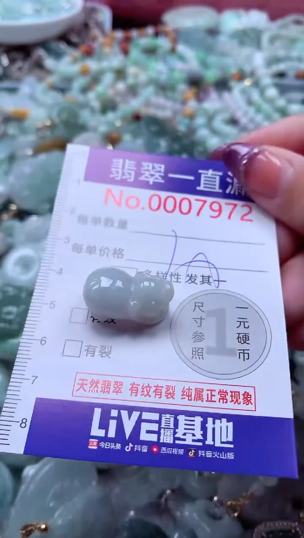 翡翠未镶嵌吊坠(不含链)7972