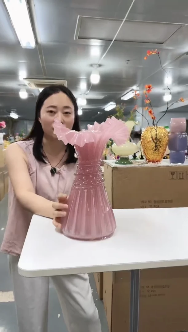 花间集水晶琉璃摆设    花瓶