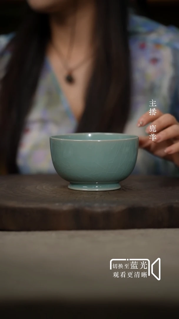 12cm卷足罗汉碗2只（微瑕简包）羊