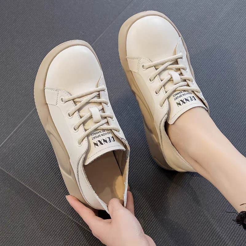 68891头层牛皮复古手工百搭休闲鞋