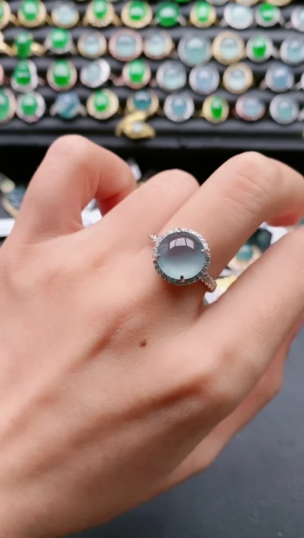 【闪购商品】翡翠戒指银S925镶嵌111111111