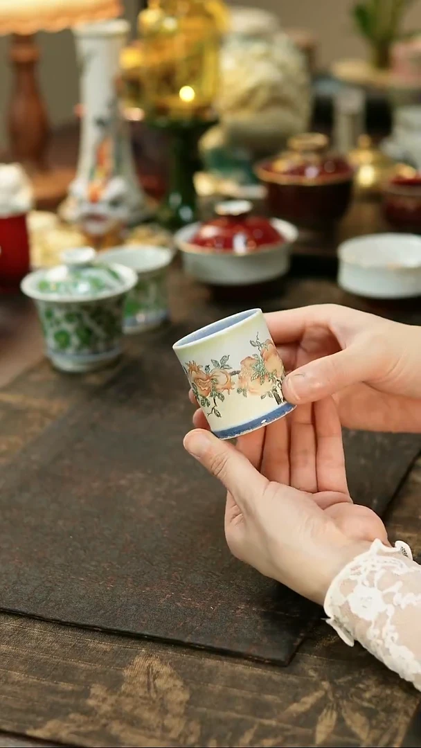 景德镇陶瓷杯碗柴烧多人