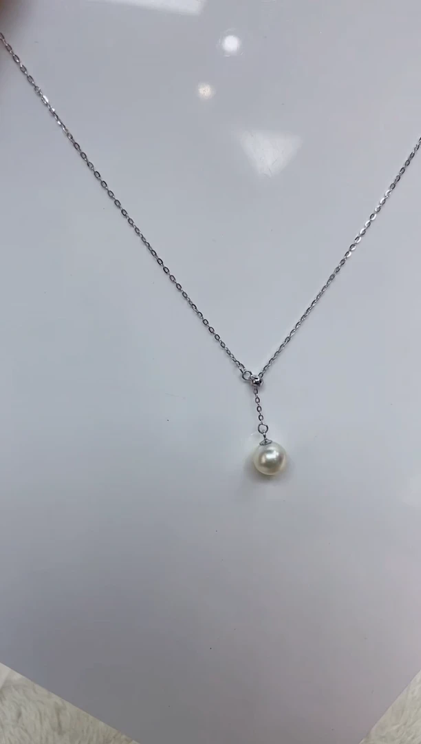 海水珍珠银S925镶嵌颈饰