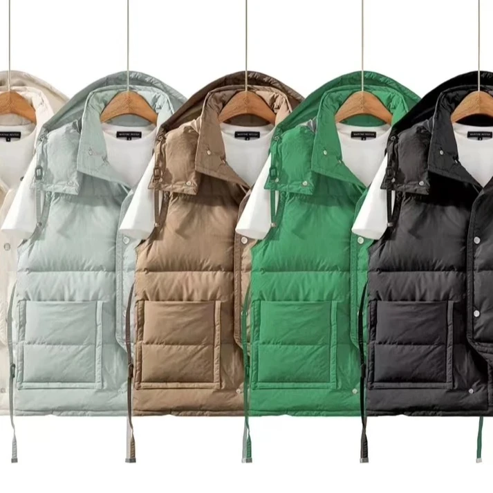 WM 3-1486 2503 大口袋连帽羽绒马甲