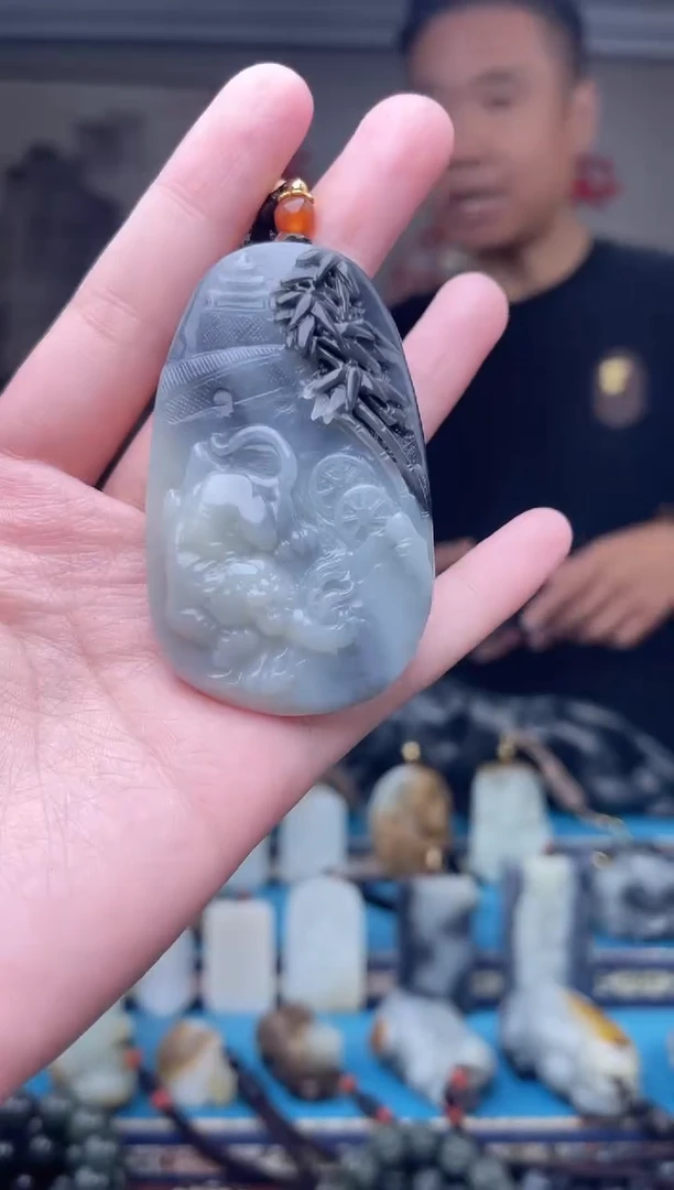 和田玉未镶嵌挂件1