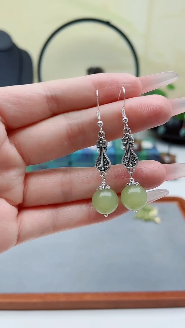 未镶嵌东陵石耳饰6233