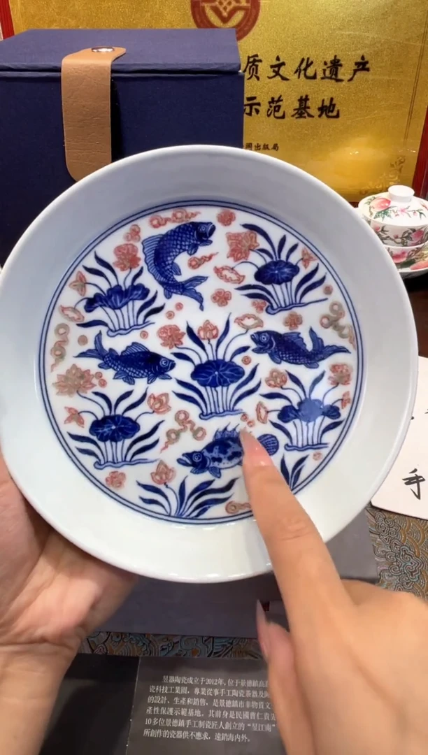 盖碗景德镇手工手绘陶瓷