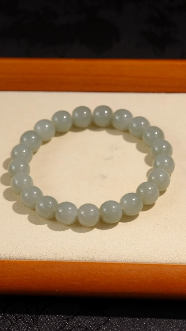 未镶嵌手串和田玉（青玉）叶城蓝调青玉手串