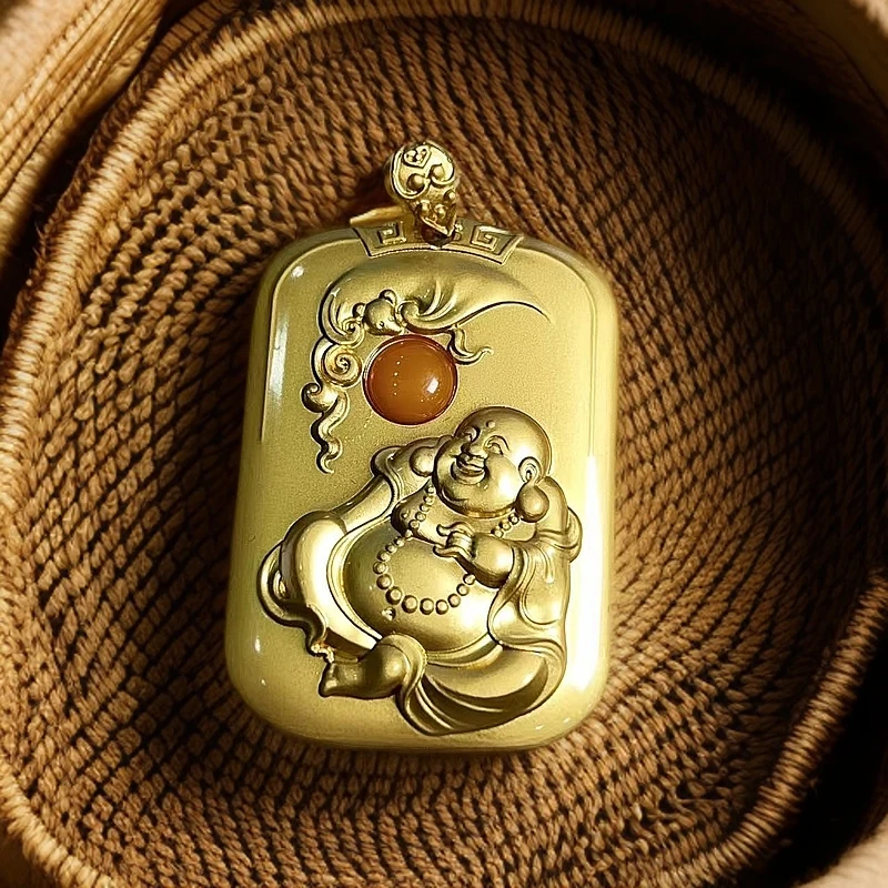 J0736天然蜜蜡佛公吊坠精美女士吊坠
