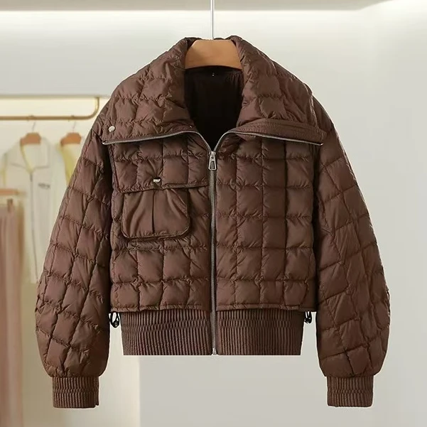 2024年冬季新款短款羽绒服女韩版小个子轻薄宽松加厚保暖外套欧货