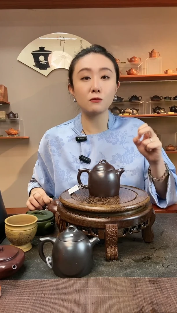 【闪购商品】紫砂茶壶光器秦权 紫茄泥